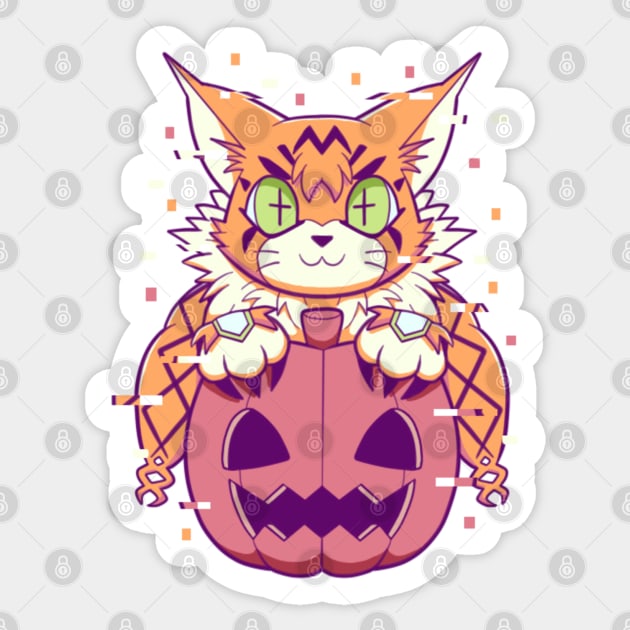 Happy Meowloween V3 Sticker by MeenGreenie